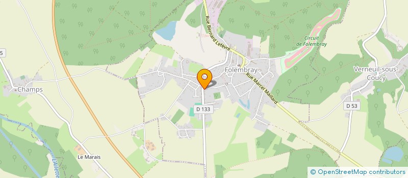 localisation de l'entreprise MADAME CELINE SELLIER  FOLEMBRAY