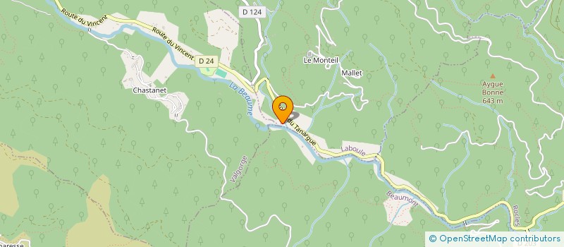 localisation de l'entreprise MADAME CELINE SERRET à LARGENTIERE