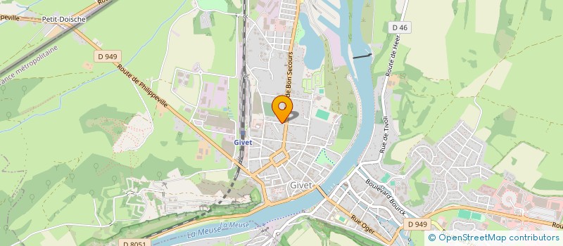 localisation de l'entreprise MADAME CELINE SOPHYS  GIVET