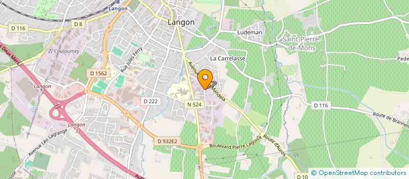 localisation de l'entreprise MADAME CELINE SORABELLA à LANGON
