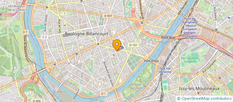 localisation de l'entreprise MADAME CELINE STIEVANO à BOULOGNE-BILLANCOURT