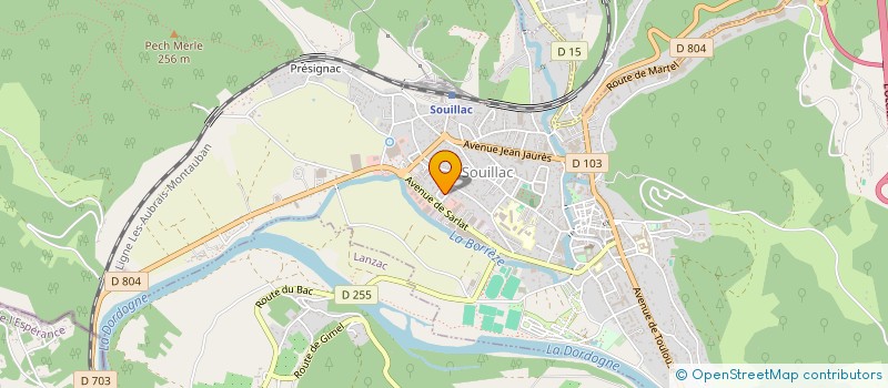 localisation de l'entreprise MADAME CELINE SUEUR à SOUILLAC