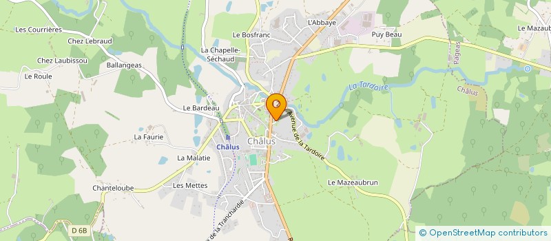 localisation de l'entreprise MADAME CELINE SYLVESTRE à CHALUS