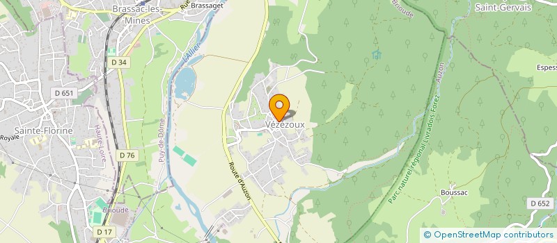 localisation de l'entreprise MADAME CELINE TESSIER  VEZEZOUX