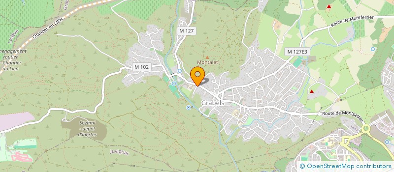 localisation de l'entreprise MADAME CELINE THEVENET  GRABELS