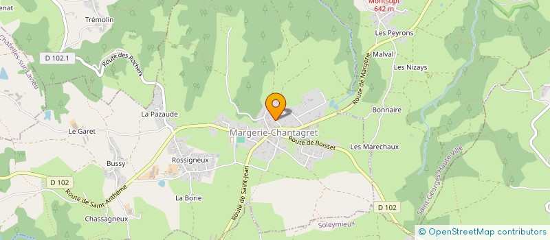 localisation de l'entreprise MADAME CELINE THIOLIERE  MARGERIE-CHANTAGRET