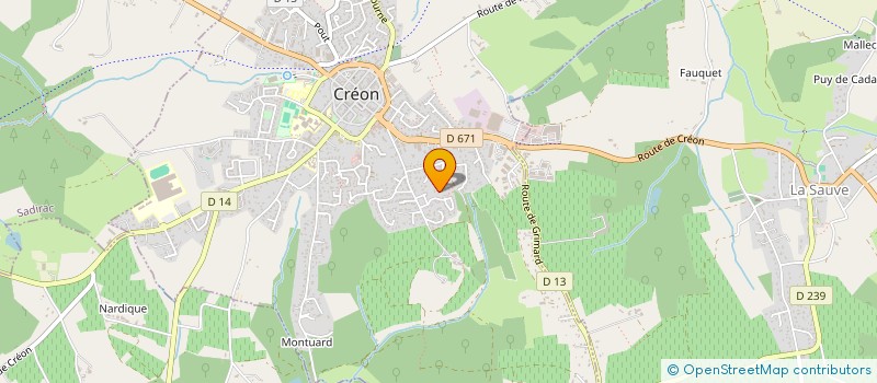 localisation de l'entreprise MADAME CELINE THOREAU  CREON