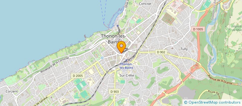 localisation de l'entreprise MADAME CELINE TOUCHARD à THONON-LES-BAINS
