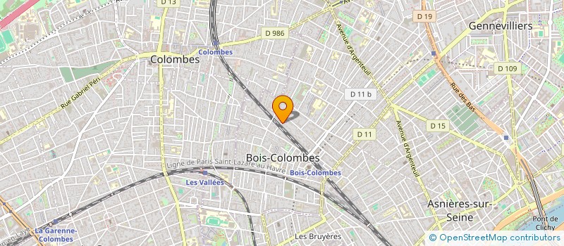 localisation de l'entreprise MADAME CELINE TOURTELIER  BOIS-COLOMBES