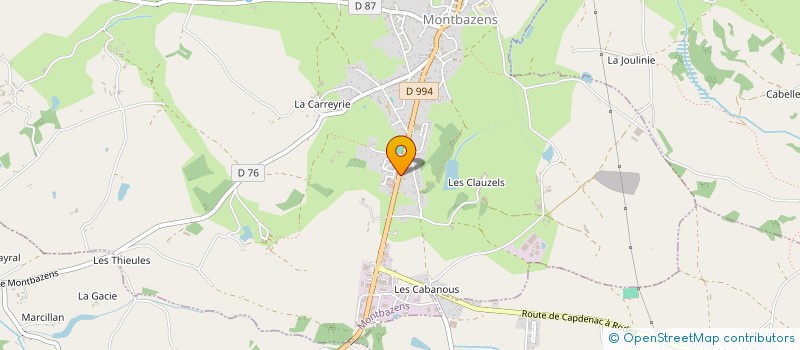 localisation de l'entreprise MADAME CELINE TRUEL  MONTBAZENS