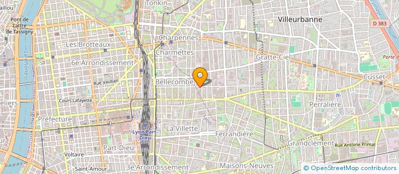 localisation de l'entreprise MADAME CELINE VALLET  VILLEURBANNE