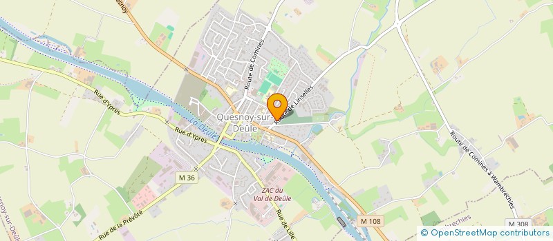 localisation de l'entreprise MADAME CELINE VAN DER LINDEN à QUESNOY-SUR-DEULE