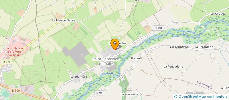 localisation de l'entreprise MADAME CELINE VAULTIER  SAINT-SEBASTIEN-DE-RAIDS