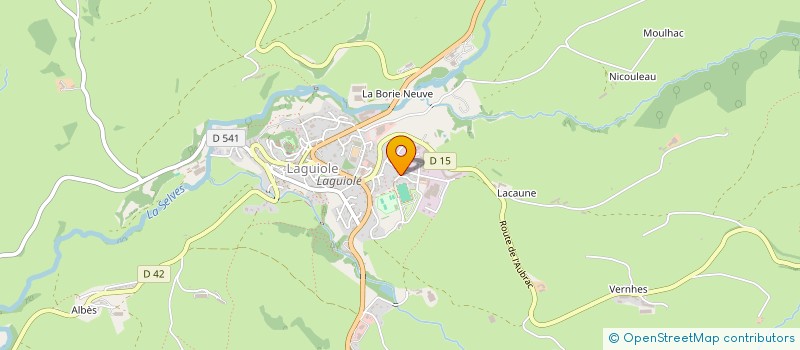 localisation de l'entreprise MADAME CELINE VERMEULEN  LAGUIOLE