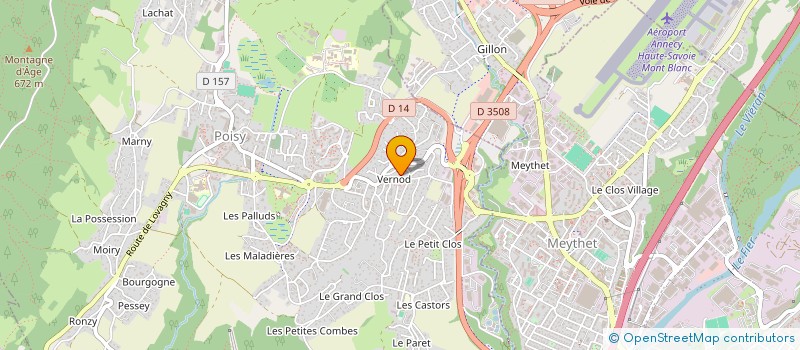 localisation de l'entreprise MADAME CELINE VERY  POISY