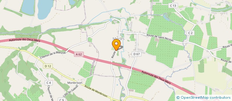 localisation de l'entreprise MADAME CELINE VEYSSIERES  MERLES