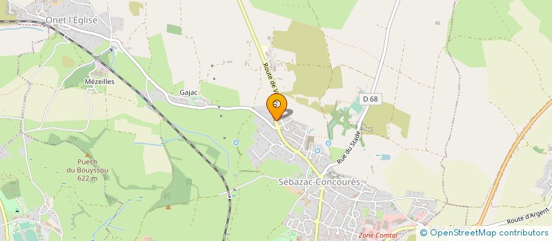 localisation de l'entreprise MADAME CELINE VIALARD  SEBAZAC-CONCOURES