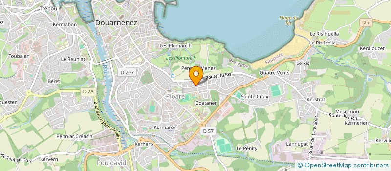 localisation de l'entreprise MADAME CELINE VIGOUROUX  DOUARNENEZ