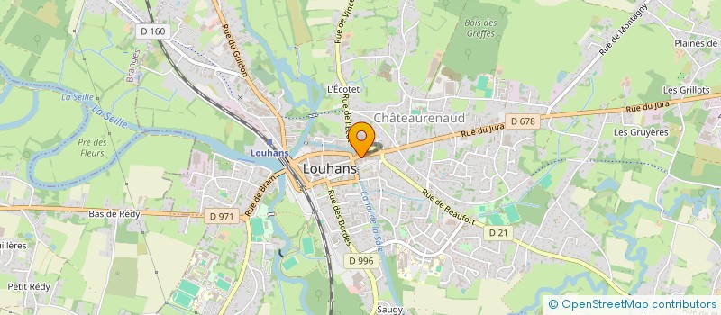 localisation de l'entreprise MADAME CELINE VOLET à LOUHANS