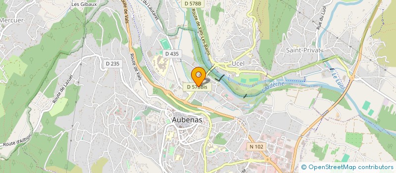 localisation de l'entreprise MADAME CELINE WARNIER  AUBENAS