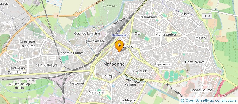 localisation de l'entreprise MADAME CELINE WEBER à NARBONNE