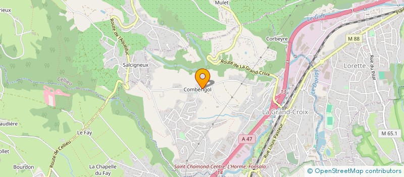 localisation de l'entreprise MADAME CENDRINE BERTANI  LA GRAND-CROIX