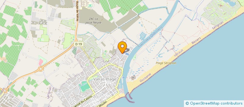 localisation de l'entreprise MADAME CENDRINE BRINGUIER  VALRAS-PLAGE