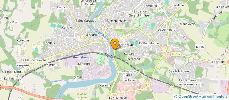 localisation de l'entreprise MADAME CENDRINE HANGOUET  HENNEBONT