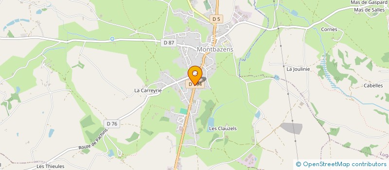 localisation de l'entreprise MADAME CENDRINE PERCHOC  MONTBAZENS