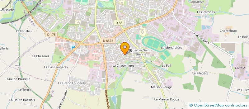 localisation de l'entreprise MADAME CENDRINE THOUVENIN  VITRE