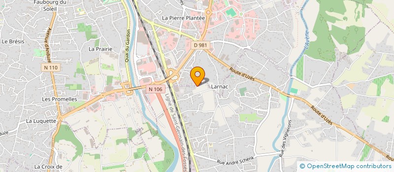 localisation de l'entreprise MADAME CENDRINE VERPILLON  ALES