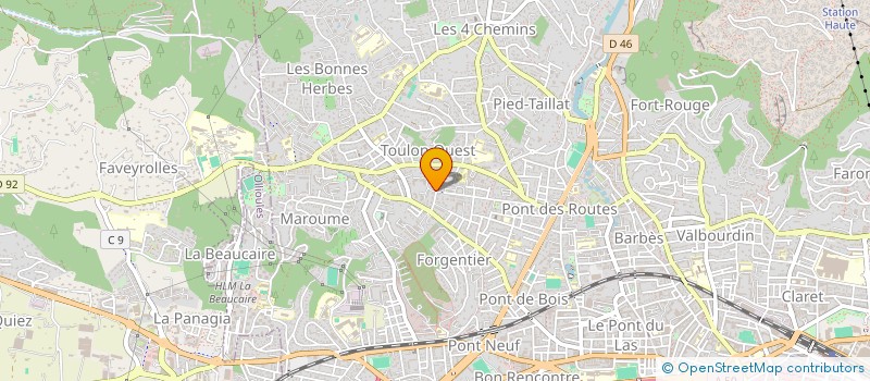 localisation de l'entreprise MADAME CERINE ARFAOUI  TOULON