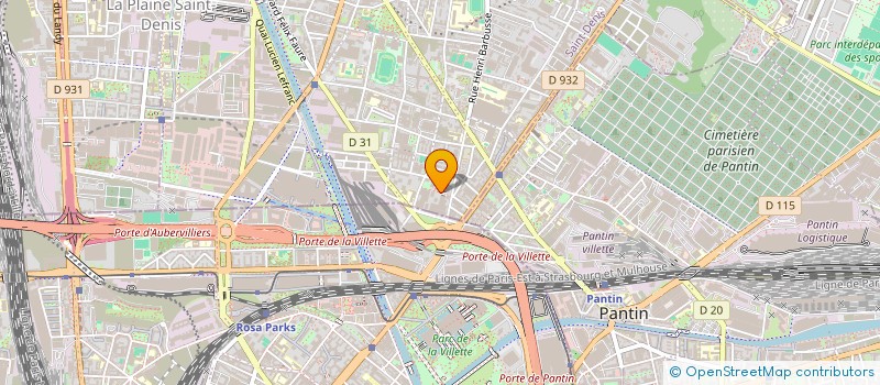 localisation de l'entreprise MADAME CHAHINEZ BAROUDI  AUBERVILLIERS