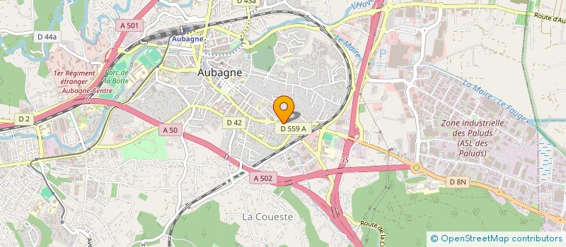 localisation de l'entreprise MADAME CHAHINEZ BELAHADJI  AUBAGNE