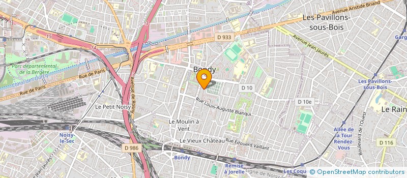 localisation de l'entreprise MADAME CHAHINEZ BENMANSOUR  BONDY