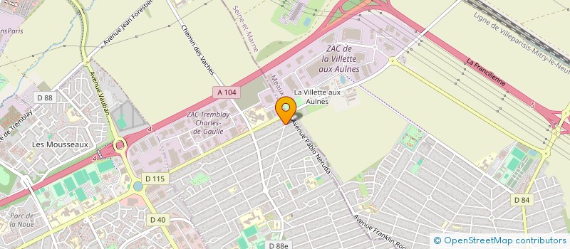 localisation de l'entreprise MADAME CHAHINEZ SENHADJI à TREMBLAY-EN-FRANCE