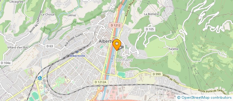 localisation de l'entreprise MADAME CHAHINEZE TAMINE à ALBERTVILLE