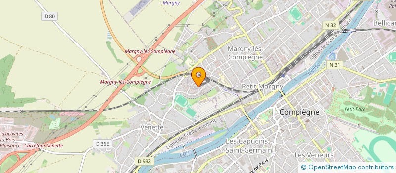 localisation de l'entreprise MADAME CHAIMAE BELKHEIRI  MARGNY-LES-COMPIEGNE