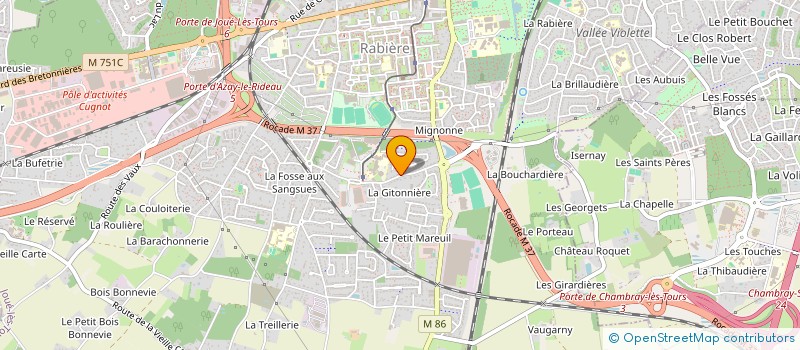 localisation de l'entreprise MADAME CHAINEZE BENSENOUCI  JOUE-LES-TOURS