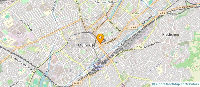 localisation de l'entreprise MADAME CHANEL KAWANGU MUKANDA  MULHOUSE