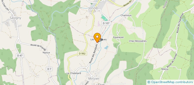 localisation de l'entreprise MADAME CHANTAL BARBIER  MINZIER