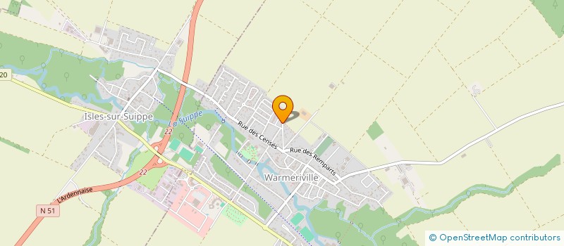 localisation de l'entreprise MADAME CHANTAL BARON  ISLES-SUR-SUIPPE