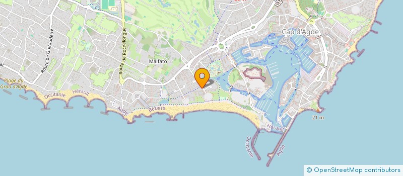 localisation de l'entreprise MADAME CHANTAL BARRAULT  AGDE