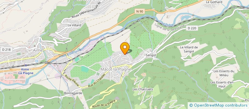 localisation de l'entreprise MADAME CHANTAL BERARD à LA PLAGNE TARENTAISE