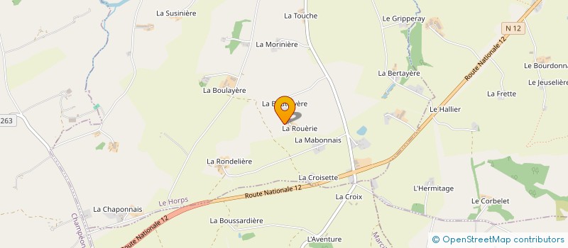localisation de l'entreprise MADAME CHANTAL BERTHOUT à HARDANGES
