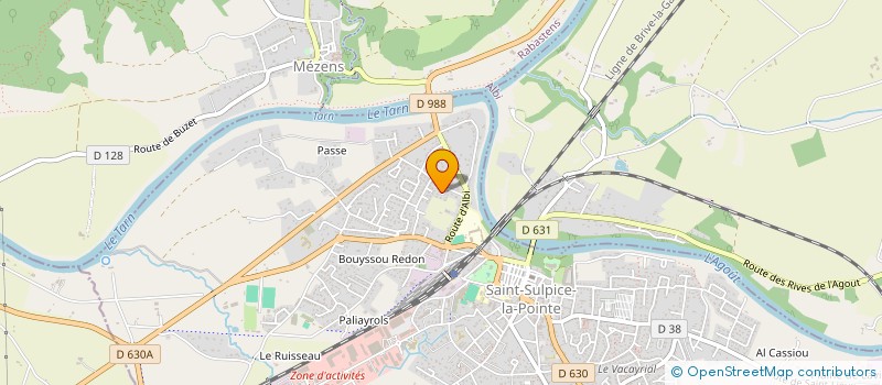 localisation de l'entreprise MADAME CHANTAL BIBOLLET à SAINT-SULPICE-LA-POINTE