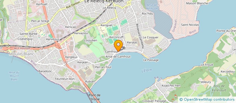 localisation de l'entreprise MADAME CHANTAL BIDEAU à LE RELECQ-KERHUON