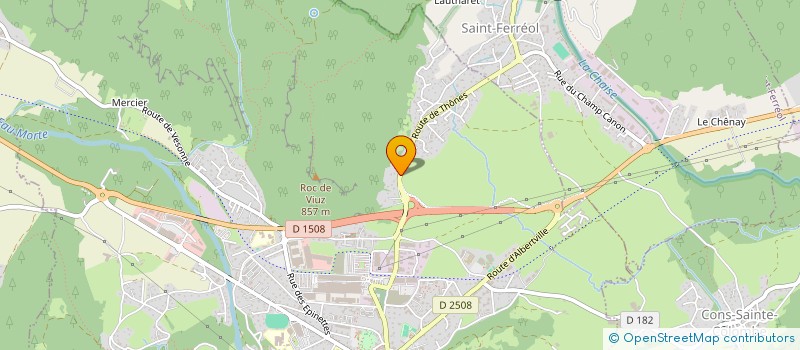 localisation de l'entreprise MADAME CHANTAL BOISIER  FAVERGES-SEYTHENEX