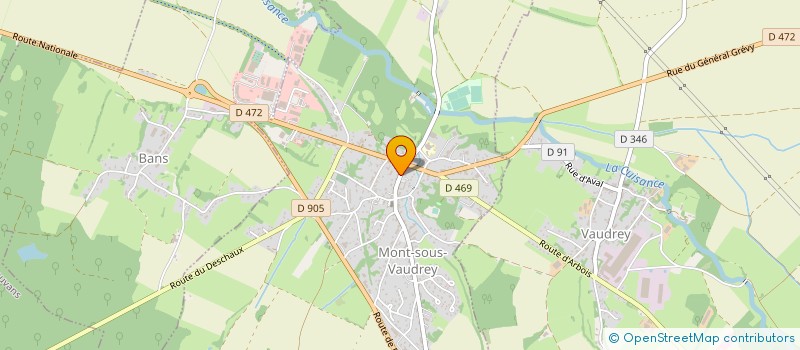 localisation de l'entreprise MADAME CHANTAL BONIN à MONT-SOUS-VAUDREY