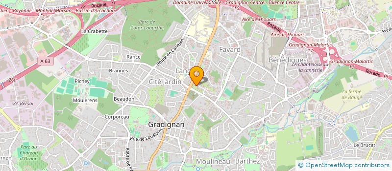 localisation de l'entreprise MADAME CHANTAL BOUCHER à GRADIGNAN